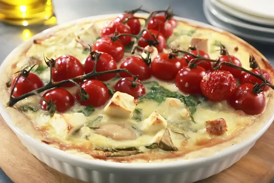 Киш с курицей и сыром фета
