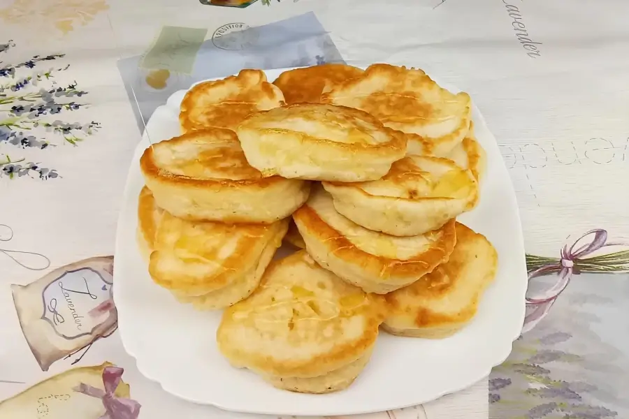 Пышные оладьи на кефире