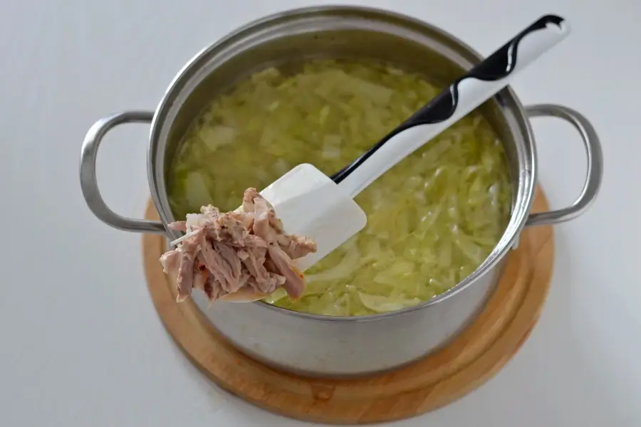 Добавление куриного мяса