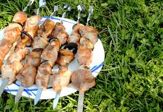 Шашлык на маринаде из помидоров и лука