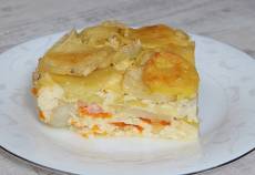 Гратен из картофеля с рыбой