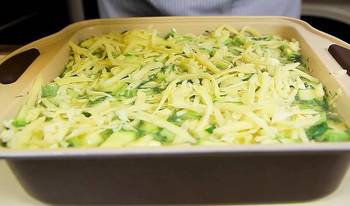 Простая запеканка из кабачков в духовке фото 4 шага рецепта