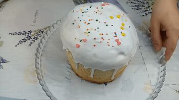 Пасхальный кулич с курагой и изюмом фото 13 шага рецепта