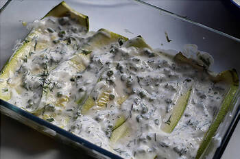 Холодный торт из кабачков и брынзы фото 5 шага рецепта