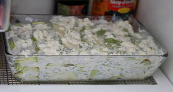 Холодный торт из кабачков и брынзы фото 7 шага рецепта