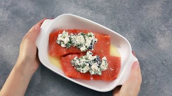 Семга запеченная с фетой фото 4 шага рецепта