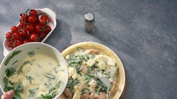 Киш с курицей и сыром фета фото 5 шага рецепта