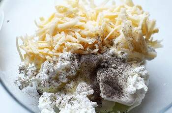 Творожная запеканка с ветчиной и сыром фото 1 шага рецепта