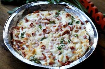 Творожная запеканка с ветчиной и сыром фото 6 шага рецепта