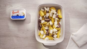 Запеченный картофель с сыром фета фото 3 шага рецепта