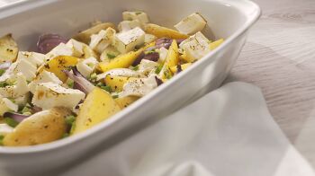 Запеченный картофель с сыром фета фото 4 шага рецепта