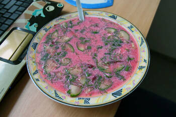 Холодник из свеклы фото 3 шага рецепта