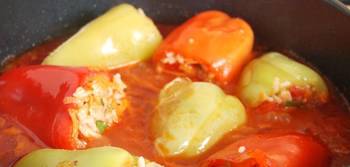 Фаршированный перец с рисом и овощами фото 5 шага рецепта