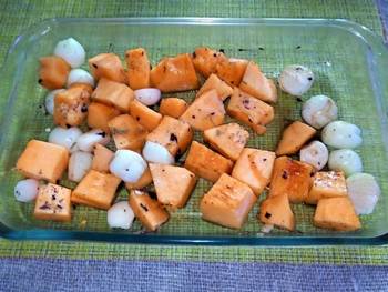 Свинина с тыквой в духовке фото 4 шага рецепта