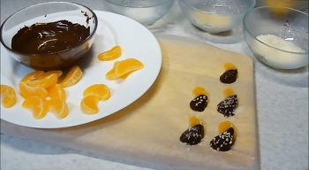 Мандарин в шоколаде фото 3 шага рецепта