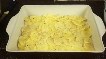 Гратен из картофеля с курицей и грибами фото 13 шага рецепта