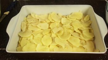 Гратен из картофеля с курицей и грибами фото 14 шага рецепта