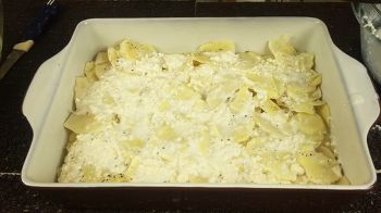 Гратен из картофеля с курицей и грибами фото 15 шага рецепта