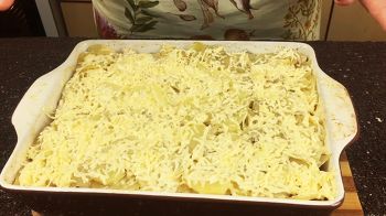 Гратен из картофеля с курицей и грибами фото 20 шага рецепта