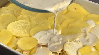 Гратен из картофеля с курицей фото 11 шага рецепта