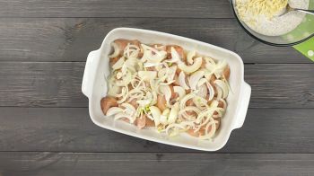 Гратен из картофеля с курицей фото 7 шага рецепта