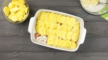 Гратен из картофеля с курицей фото 9 шага рецепта