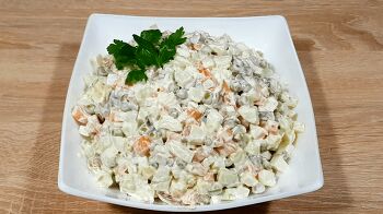 Постный Оливье фото 8 шага рецепта