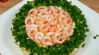 Салат с крабовыми палочками и креветками фото 9 шага рецепта