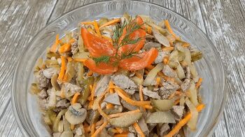 Салат с куриной печенью и морковью по корейски фото 9 шага рецепта