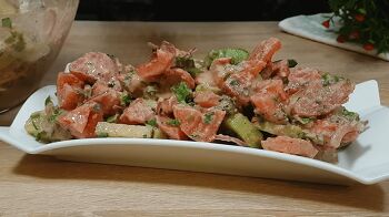 Салат с ореховой заправкой фото 9 шага рецепта