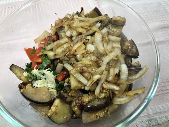 Армянский салат с баклажанами фото 10 шага рецепта