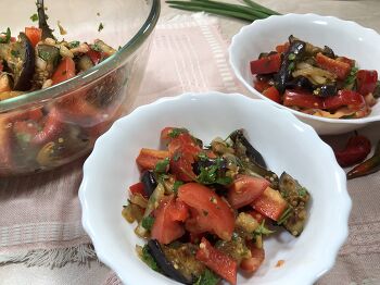 Армянский салат с баклажанами фото 11 шага рецепта