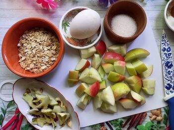 Яблочные кексы в микроволновке фото 1 шага рецепта