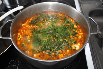 Суп Харчо с грецкими орехами фото 8 шага рецепта