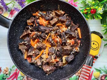 Говяжье легкое тушеное с овощами фото 6 шага рецепта