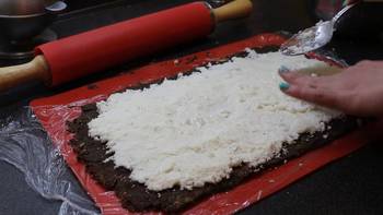 Кокосовый рулет без выпечки фото 3 шага рецепта